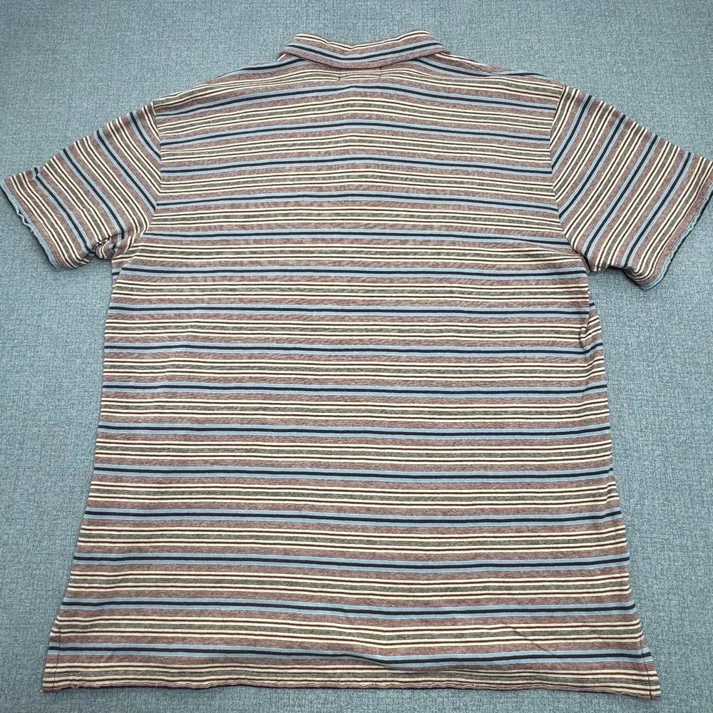 Ralph Lauren Polo Jeans Co Striped Polo Shirt XL Blue Red Cotton Casual